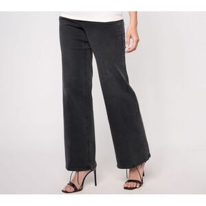 Isaac Mizrahi Live! Women's Petite Pants 12P True Denim Trouser Black A610446